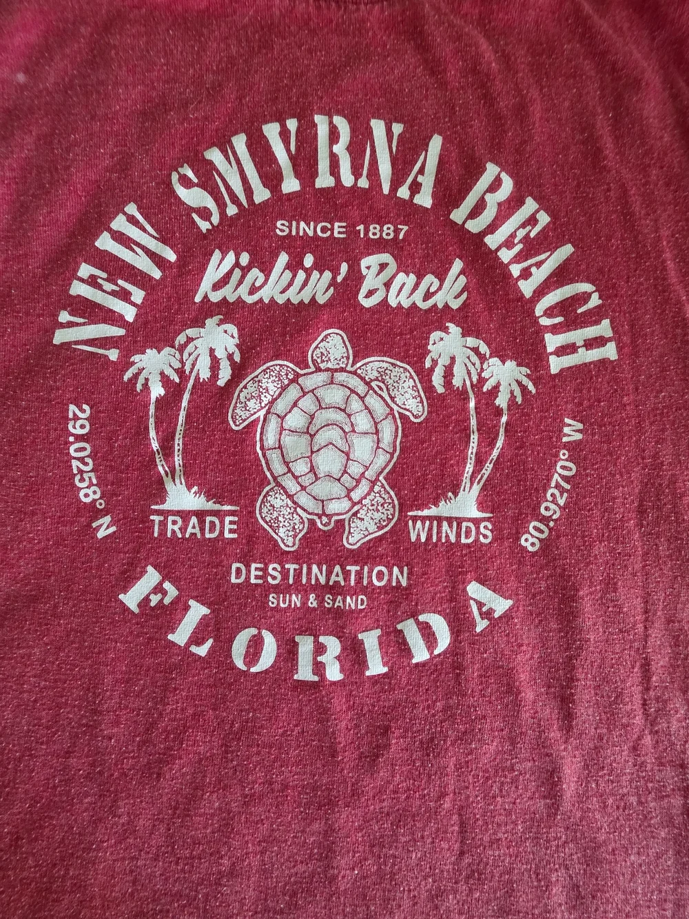 New Smyrna Beach Florida Graphic Tee - Red